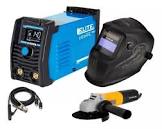 [SUR-JS6] SOLDADORA INVERTER 140 A 110-220 V+ CARETA+GUANTE CARNAZA L+ ESQ MAG 4"(2)+PINZA PRESION
