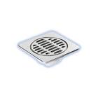 [FLE-2313] COLADERA P/PISO CUADRADA 10CM X 10CM C/CUBIERTA ACERO INOXIDABLE CALIBRE 30 Y CHECK ANTI-OLORES