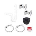[DIC-KITWC] KIT DE INSTALACION P/ SANITARIO INCLUYE LLAVE ANGULAR + MANGUERA FLEXIBLE + CUELLO DE HULE + CINTA