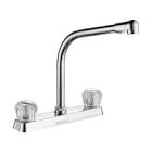 [GEN-MZCO210AKCB] MEZCLADORA PARA FREGADERO 8" NARIZ COBRA CUERPO DE LATON ACABADO CROMO MANERAL ACRILICO (SERIE 210)