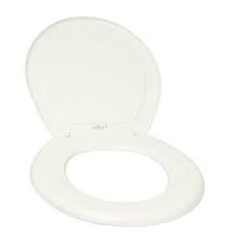 [COF-CH-A200] ASIENTO P/W.C. REDONDO CERRADO COLOR BLANCO BISAGRAS AJUSTABLES (BASICO)