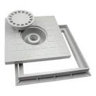 [COF-PC-613] TAPA P/ REGISTRO 30CMx 30CM PVC C/COLADERA SIFON