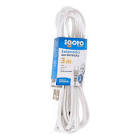[AXO-ED13-3B] EXTENSION ELECTRICA CASERA 3.0 MT BLANCA CALIBRE 16 / 120 V / 7 AMP
