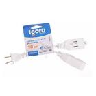 [AXO-ED-1B] EXTENSION ELECTRICA CASERA 10 CM BLANCA CALIBRE 16 / 120 V / 7 AMP