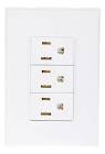 [AXO-PB105/3-B] PLACA ARMADA C/3 CONTACTOS DE 3MODULOS BLANCO