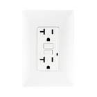 [MAR-317545] CONTACTO ELECTRICO CON PLACA DOBLE 2P+T C/PROTECCION FALLA A TIERRA GFCI 16A 127V BLANCO