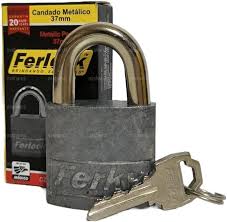 [FER-CZ37AC-CL] CANDADO DE ZAMAC CILINDRO37MM GANCHO CORTO LATON