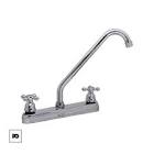 [FON-11003] MEZCLADORA P/COCINA 8" LATON (CUBIERTA Y MANERALES CRUZ ABS)CROMO