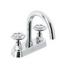 [FON-21011] MEZCLADORA P/LAVABO 4" LATON (CUBIERTA ABS, MANERALES REDONDOS) CROMO