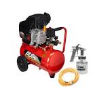 [ADI-2020K] COMPRESOR MOTO LUBRICADO 120 VOLT 2850 RPM 2.5 HP 25 LT. 115PSI HORIZONTAL +MANGUERA Y PISTOLA