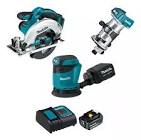 [MAK-DLX3165ST] KIT SIERRA CIRCULAR 0-37000 RPM+LIJADORA 11000RPM+RABAJADORA 30000RPM+1BAT LITIO-LION + CARGADOR 18V