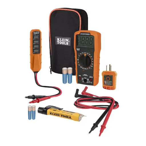 [KLE-MM320KIT] MULTIMETRO DIGITAL600V+PROBADOR DE VOLTAJE DUAL+PROBADOR DE VOLTAJE CA/CD 480V+PROBADOR DE POLARIDAD