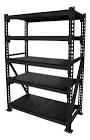 [SUR-ESTM] ESTANTE METALICO TIPO GOTA COLOR NEGRO 130X60X180CM