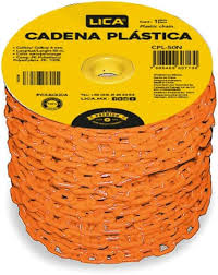 [LIC-CPL-50N] CADENA PLASTICA 6MM CARRETE DE 50M NARANJA