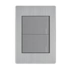 [MAG-PAI-02] PLACA C/2 APAGADORES ACERO INOX.