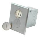 [MAG-PAI-1501] PLACA C/2 CONTACTOS ACERO INOX.