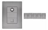 [MAG-PAI-TL] PLACA C/TOMA DE TELEFONO ACERO INOX.