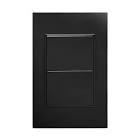 [MAG-PNM-02] PLACA C/2 INTERRUPTORE SNEGRO MATE