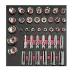[URR-CH232P] JUEGO DE DADOS CUADRO 1/2" MM(39 PZS)