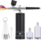 [URR-KITU27] KIT COMPRESOR DE AIRE ELECTRICO LIBRE DE ACEITE C/JUEGO DE AEROGRAFO(7PZS)