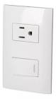 [SUR-P431B] PLACA 1 SWITCH 1 CONTACTOS 1/3 BLANCO