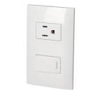 [SUR-P431P] PLACA 1 SWITCH 1 CONTACTOS 1/3 PLATA