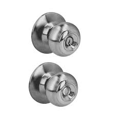 [PRO-31POP] CERRADURA POMO CILINDRICO OVALADO  ENTRADA, ACERO INOXIDABLE, LLAVE ESTANDAR