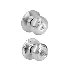 [PRO-33POP] CERRADURA POMO CILINDRICO OVALADO  BAÑO, ACERO INOXIDABLE, LLAVE ESTANDAR