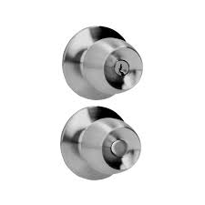 [PRO-34POP] CERRADURA POMO CILINDRICO MEDIA COPA  ENTRADA, ACERO INOXIDABLE, LLAVE ESTANDAR(BLISTER)