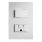 [SIM-2326380] CONTACTO ELECTRICO CON PLACA 2P+T 15A CON PROTECCION INFANTIL CON APAGADOR 1 VIA 10A 127V BLANCO