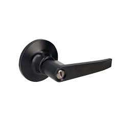 [LOC-26MA] CERRADURA MANIJA TUBULAR BAÑO NEGRO LLAVE ESTANDAR (BLISTER)