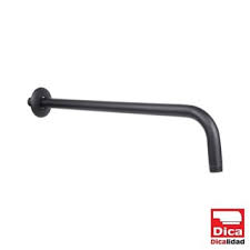 [DIC-4552BRR.2] BRAZO PARA REGADERA REDONDO CON CHAPETON A. INOX 40 CM NEGRO MATE