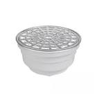 [FLE-2636] COLADERA PARA PISO REDONDA UNIVERSAL 6" CON REJILLA CROMADA DE ABS CON CUBIERTA Y BISEL
