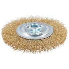 [SUR-C587] CARDA CIRCULAR ALAMBRE ONDULADA DELGADO 4-1/2" X 0.30 MM CON ROSCA 5/8"