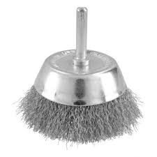 [SUR-C629] CARDA COPA ONDULADA ALAMBRE DELGADO ACERO INOXIDABLE 7/8" X 0.30 MM CON ZANCO 1/4"