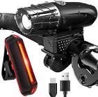 [ADI-10143] JUEGO DE LINTERNAS LED DELANTERA/TRASERA PARA BICICLETA 3 MODOS DE ILUMINACION C/RESISTENTE AL AGUA