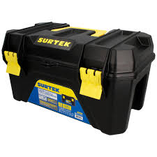 [SUR-CPS19P] CAJA PARA HERRAMIENTAS C/BROCHES PLASTICOS Y CHAROLA DE PLASTICO 19"X10"X10" ALTA RESITENCIA