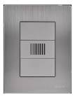 [AXO-INOX1023] PLACA ARMADA INOX C/ZUMBADOR TIPO D 125V-250V PLATA