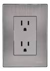 [AXO-INOX1024] PLACA ARMADA INOX CON COTACTO DUPLEX FALLA A TIERRA PLATA