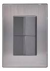 [AXO-INOX2010] PLACA ARMADA INOX C/ 2 APAGADORES SENCILLOS 1.5 MODULO OXFORD