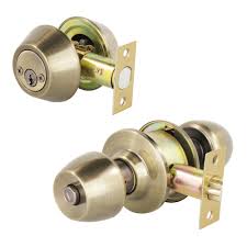 [PHI-52PDBRW05XRN] CERRADURA POMO CILINDRICO RECAMARA LATON ANTIGUO BRANDY W P/DOBLE