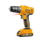 [ING-UCDLI20051] TALADRO ATORNILLADOR INALAMBRICO 3/8" 20V  0-400/0-1500 RPM 45 NM CON BATERIA Y CARGADOR