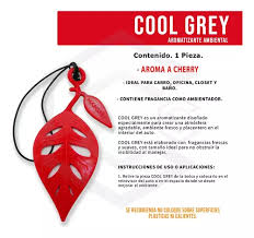 [MAR-2016-01-294] AROMATIZANTE AMBIENTAL FORMA DE HOJA AROMA FRESA (COOL GREY)