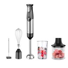 [DEC-KMJB024R] BATIDOR DE MANO DE INMERSION INALAM. RECARGABLE 4 EN 1 12V BASO 500ML, 1 BATIDOR, 1 TAZA+1 ESPUMADOR Y FUNCION DE MEZCLAR LIQUIDOS GRIS CON ROJO