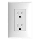 [FOR-FZA68SS] CONTACTO ELECTRICO CON PLACA DOBLE 2P+T SIN PROTECCION INFANTIL 15A 127V