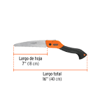 [TRU-100197] SERRUCHO PLEGABLE 7' HOJA RECTA 11 DPP MANGO PLÁSTICO,TRUPER