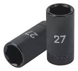 [TRU-100926] DADO LARGO IMPACTO DE 27 MM, 6 PUNTAS, CUADRO 1/2', TRUPER