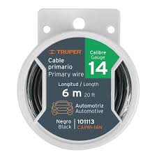 [TRU-101113] CARRETE CON 6 M DE CABLE PRIMARIO NEGRO CALIBRE 14, TRUPER
