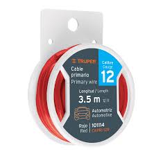 [TRU-101114] CARRETE CON 3.5 M DE CABLE PRIMARIO ROJO CALIBRE 12, TRUPER