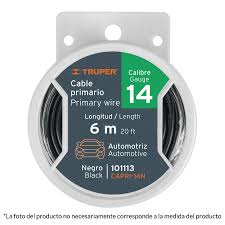[TRU-101115] CARRETE CON 3.5 M DE CABLE PRIMARIO NEGRO CALIBRE 12, TRUPER